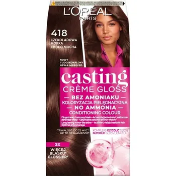 Barva na vlasy L'Oreal Paris, Casting Creme Gloss vlasy farbivo 418 Chocolate Mokka