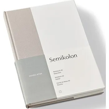 Diář Semikolon, Tečkovaný zápisník Natural Affair A5 pískovo-bílý - Formadore