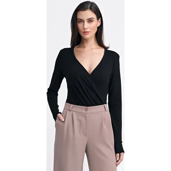 Body halenka s psaníčkovým výstřihem B176 Barva: Černá, Velikost: L