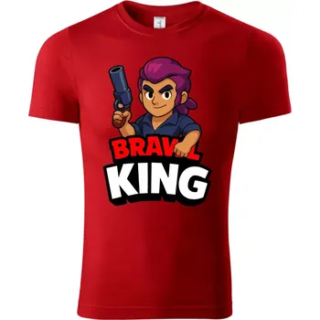 Pánské a dětské tričko BRAWL KING – odvážná červená