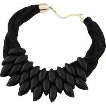 Náhrdelník Masívní geometrický náhrdelník Francesca Černý