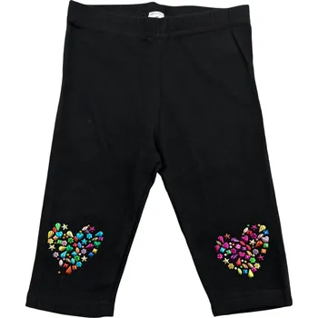 Dívčí legíny Dětské bavlněné 3/4 legíny černé TE-615 Velikost: 116/122