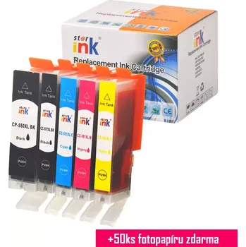 Počítač Starink kompatibilní cartridge Canon PGI-550XL + CLI-551XL Bk/C/M/Y, (2x Černá + 3x Barvy)