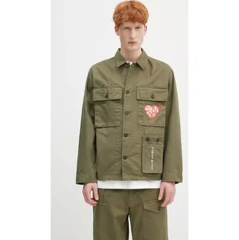Pánská košile Bavlněná košile Human Made Military Shirt, M, zelená, 91X