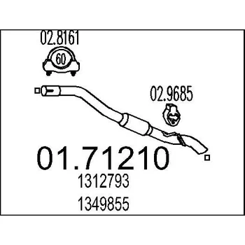 Výfuková trubka Výfuková trubka MTS 01.71210