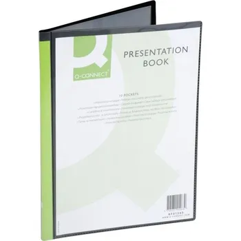 Katalogová kniha Q-Connect - A4, 10 kapes, černá, 1ks 510.8524