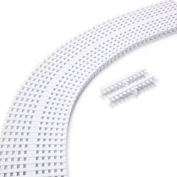 Přelivná mřížka bazénu - Roll rošt - šířka 245 mm, výška 22mm, bíla, 1bm = 45 segmentů