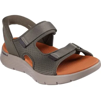 Pánské sandále Skechers Slip-On Quarter Strap Flat Sandals Olive 8 (42)