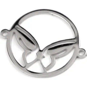 Přívěsek Přívěsek / mezidíl k výrobě šperků z nerezové oceli nekonečno, kost, motýl, srdce Varianta: 4 platina motýl, Balení: 1 ks