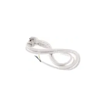 Prodlužovací kabel flexošňůra přívodní, PVC, L = 2 m, 3x1 mm2, bílá, úhlová vidlice, 1003-01