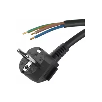 Napájecí kabel Flexo šňůra PVC 3x 1,5mm2, 3m, černá S18323