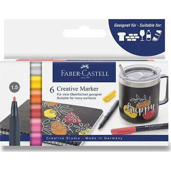 Výtvarná sada Popisovač Faber-Castell Creative Summer Breeze - 6 barev