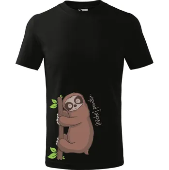 Chlapecké tričko Dětské tričko s potiskem Spěchej pomalu Velikost: 158/12 let, Barva trička: Černá