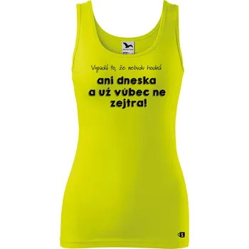 Dámské oblečení Dámské tílko s potiskem - Nebudu hodná Velikost: M, Barva: Limetková