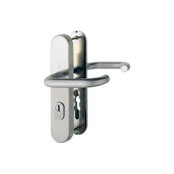 Dveřní kování Bezpečnostní sada PARIS, klika-klika, PZ 88 mm, se zakrytím vložky, nerez, 42-47