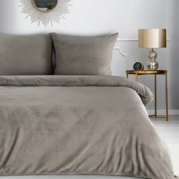 Povlečení 220x200 cm hladké z fleecu béžové barvy FLANO