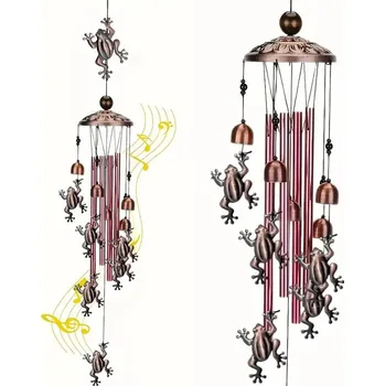 Zahradní dekorace BAF Kovová zvonkohra. Žába. Délka 108 cm