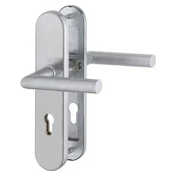 Dveřní kování Bezpečnostní sada AMSTERDAM, klika-klika, PZ 92 mm, 62-72, F69 nerez mat