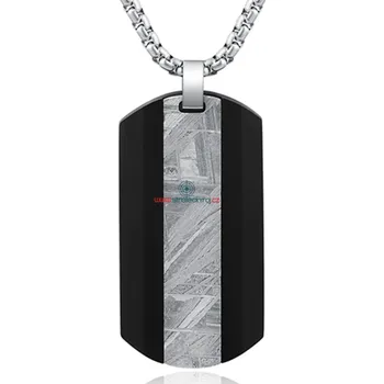 Přívěsek přívěsek z karbonu a meteoritu Dhorcha s řetízkem