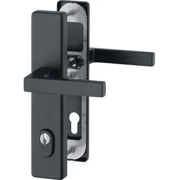 Dveřní kování HOPPE bezpečnostní kování kliková sada AUSTIN PZ 88, RC3, 42-47 mm, černá