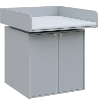 přebalovací pult a komoda QPP - 100D přebalovací pult, 1100x900x900, šedá, koženka bílá