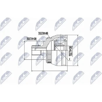 Sada kloubů, hnací hřídel NTY NPZ-VW-029