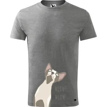 Chlapecké tričko Dětské tričko s potiskem Sphynx Velikost: 158/12 let, Barva trička: Tmavě šedý melír