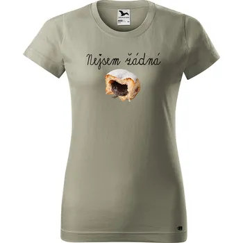 Dámské tričko s potiskem Nejsem buchta Barva trička: Světlá khaki - 28, Velikost: L