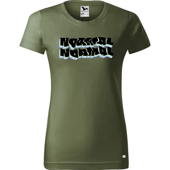 Dámské tričko s potiskem - Normal Barva trička: Khaki - 09, Velikost: 2XL