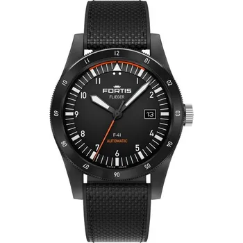 Hodinky Fortis Flieger F-41 Werk 7 Mission Black Limited Edition F4220030 + 5 let záruka a dárek ZDARMA