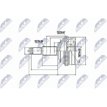 Sada kloubů, hnací hřídel NTY NPZ-CH-001
