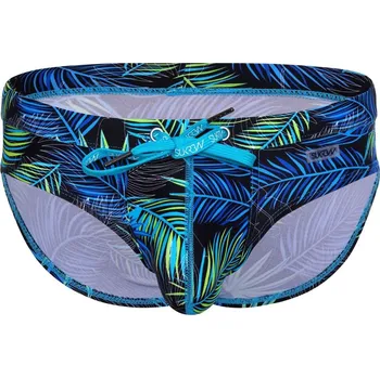 Pánské plavky Plavky Sukrew Torrent Swim Brief Tropical Lime M, vzorované slipové plavky