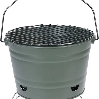 PROGARDEN Gril na dřevěné uhlí přenosný 27 cm zelený