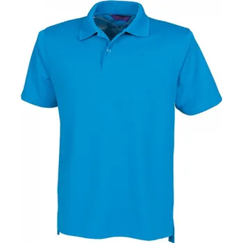 Henbury Pánská polokošile Coolplus z piké úpletu Barva: modrá safírová, Velikost: 4XL W475