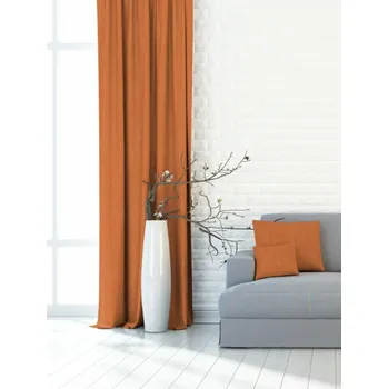 Zatemňovací dekorační závěs nebo látka, Blackout Žihaný, oranžový, 150 cm