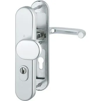 Dveřní kování Bezpeč. sada PARIS, klika-koule, PZ 72mm, zakrytí vložky, F1 stříbrná, 42-47