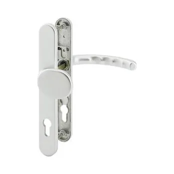 Dveřní kování Sada klika-koule LUXEMBOURG s knopkou a dl. štítkem PZ88, hliník stříbrný elox