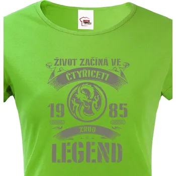 Dámské tričko Dámské tričko Zrod legend, Barva Zelená, Velikost 2XL, Canvas Dámské tričko s krátkým rukávem 2928