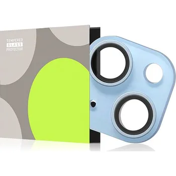 Tempered Glass Protector pro iPhone 15 / 15 Plus / 14 / 14 Plus, modrá