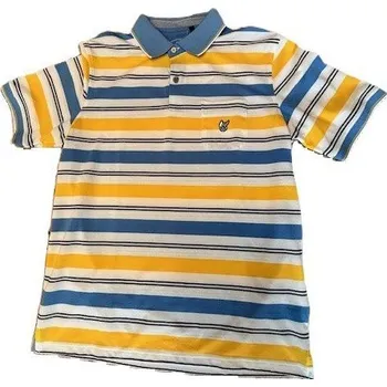 Pánské tričko HAJO PÁNSKÉ POLO PIQUE S BAREVNÝMI PRUHY-MODRÁ XL