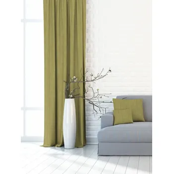 Dekorační látka nebo závěs, Blackout Žihaný 150 cm, světleolivová