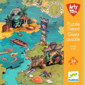 DJECO Arty Toys Bataille Gigant puzzle Bitva 30 dílků DJ06847
