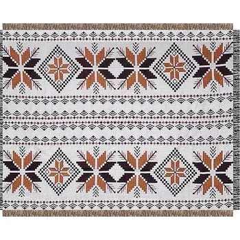 deka eCarla Deka oboustranná Boho s třásněmi 130 × 180 cm, hnědá