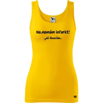 Dámské tílko s potiskem - Infarkt Velikost: XL, Barva: Žlutá