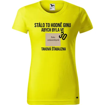 Dámské tričko Dámské tričko s potiskem Narozeniny Barva trička: Citrónová - 96, Velikost: 2XL