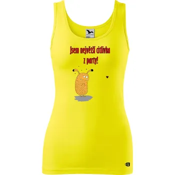 Dámské tílko s potiskem - Ta největší citlivka z party Velikost: M, Barva: Červená