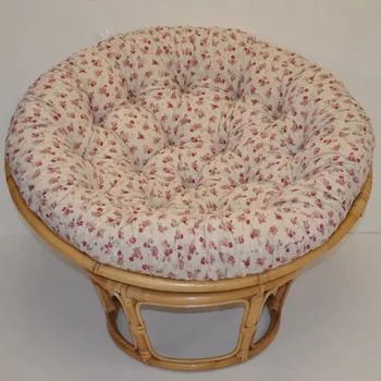 Obývací pokoj Axin Trading s.r.o. Ratanový papasan 110 cm medový polstr motiv růže