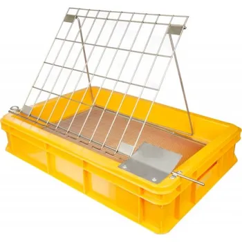 Odvíčkovací talíř nerez s plastovou vaničkou a sítem 60 x 40 x 14 cm