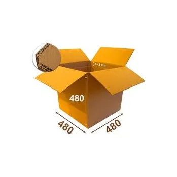 Karton Krabice papírová klopová 5VVL 480 x 480 x 480 mm s rylem 300 mm