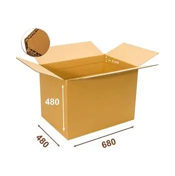 Karton Krabice papírová klopová 5VVL 680 x 480 x 480 mm s rylem 300 mm